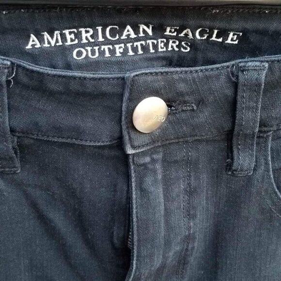 American Eagle Black 360 Super Stretch Hi Rise Jeggins Size 8Short - Picture 3 of 11
